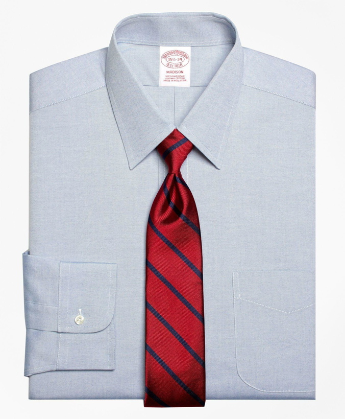 Photo: Brooks Brothers Men's Madison Relaxed-Fit Dress Shirt, Forward Point Collar | Blue