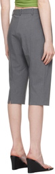 Sandy Liang Gray Melvin Capri Shorts