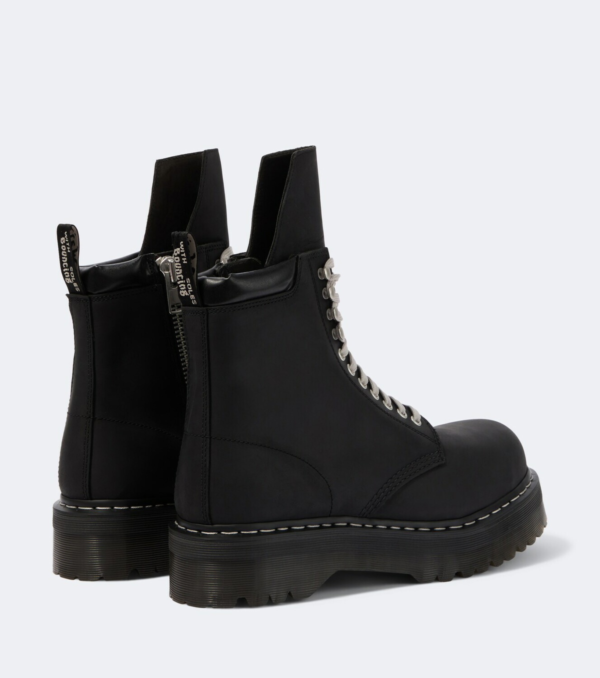 Rick Owens x Dr. Martens Quad leather platform ankle boots