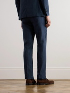 De Petrillo - Straight-Leg Linen Suit Trousers - Blue