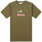 Butter Goods Men's Racing Logo T-Shirt in Army Green