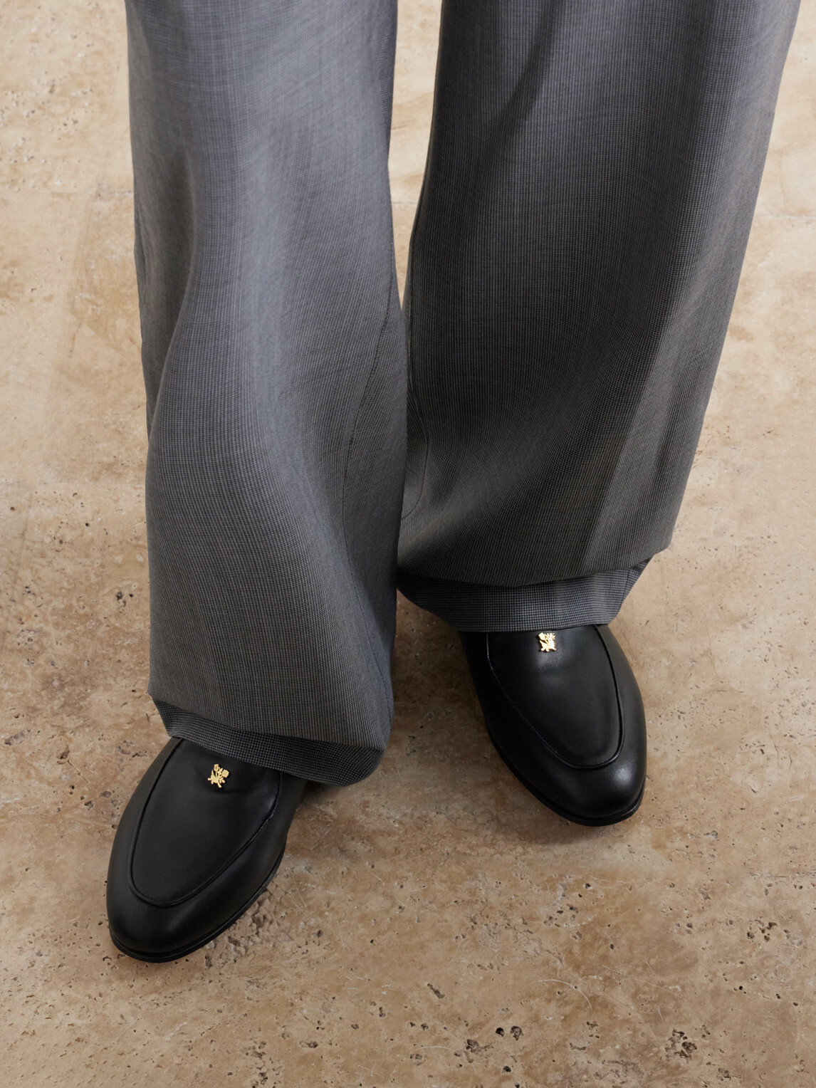 Aimé Leon Dore - Embellished Leather Loafers - Black