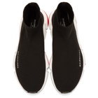 Balenciaga Black and Red Speed Sneakers