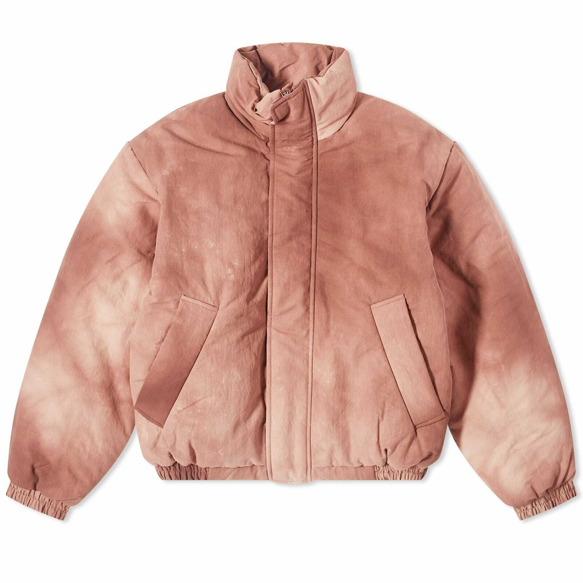 Acne Studios Peach Pink Nylon Logo Coat