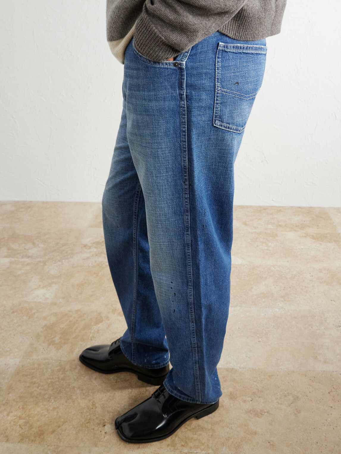 Maison Margiela - Straight-Leg Stained Jeans - Blue
