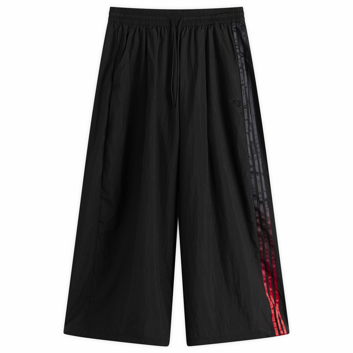Y-3 Men's Gradient Stripes Wide Leg Trousers in Black