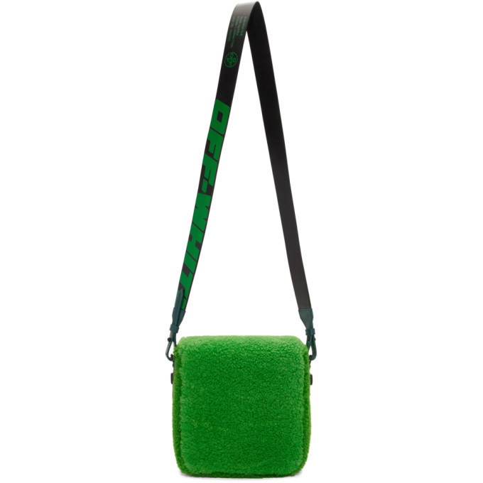 Off-White Green Binder Clip Cross Body Bag