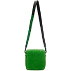 Off-White Green Binder Clip Bag