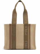 CHLOÉ Woody Linen Tote Bag