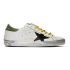 Golden Goose White and Black Superstar Sneakers