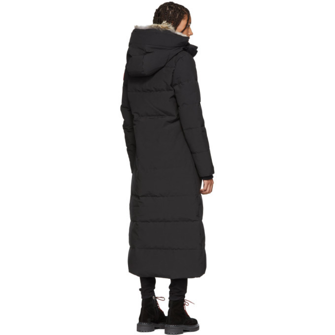 Canada Goose Black Down and Fur Long Mystique Parka Canada Goose