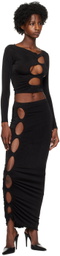TYRELL SSENSE Exclusive Black Blouse & Midi Skirt Set