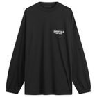 Fear of God ESSENTIALS Men's Core Logo Jersey Long Sleeve T-Shirt in Black