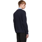 Thom Browne Navy Chunky Honeycomb Pique Sweatshirt