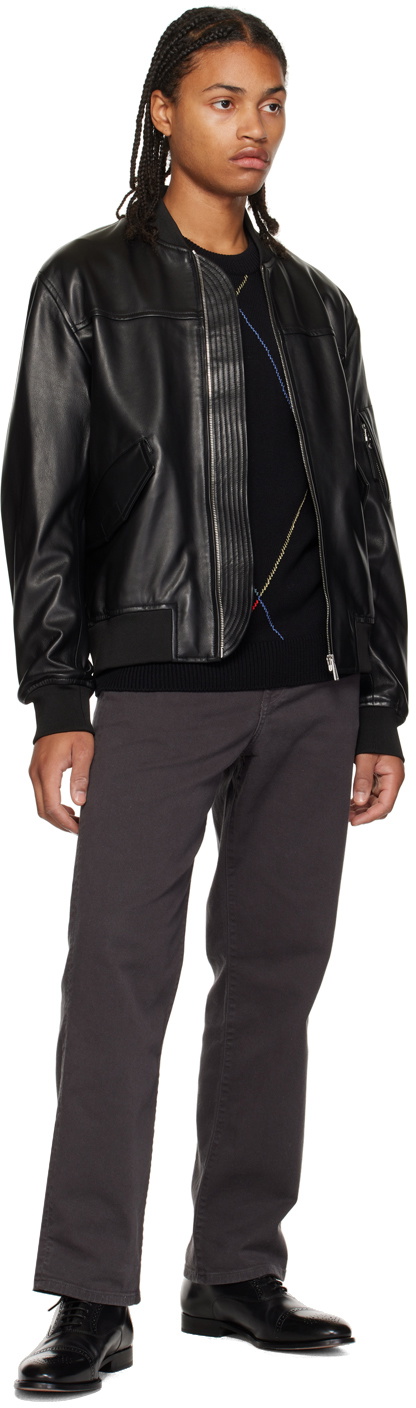 PS by Paul Smith Black Argyle Sweater PS by Paul Smith