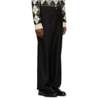 Junya Watanabe Black Wool Satin Trousers