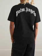 Palm Angels - Logo-Print Cotton-Jersey T-Shirt - Black