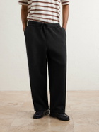 A.PRESSE - Vintage Straight-Leg Cotton Sweatpants - Black