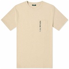 Balmain Men's Laminato Logo T-Shirt in Beige/Silver