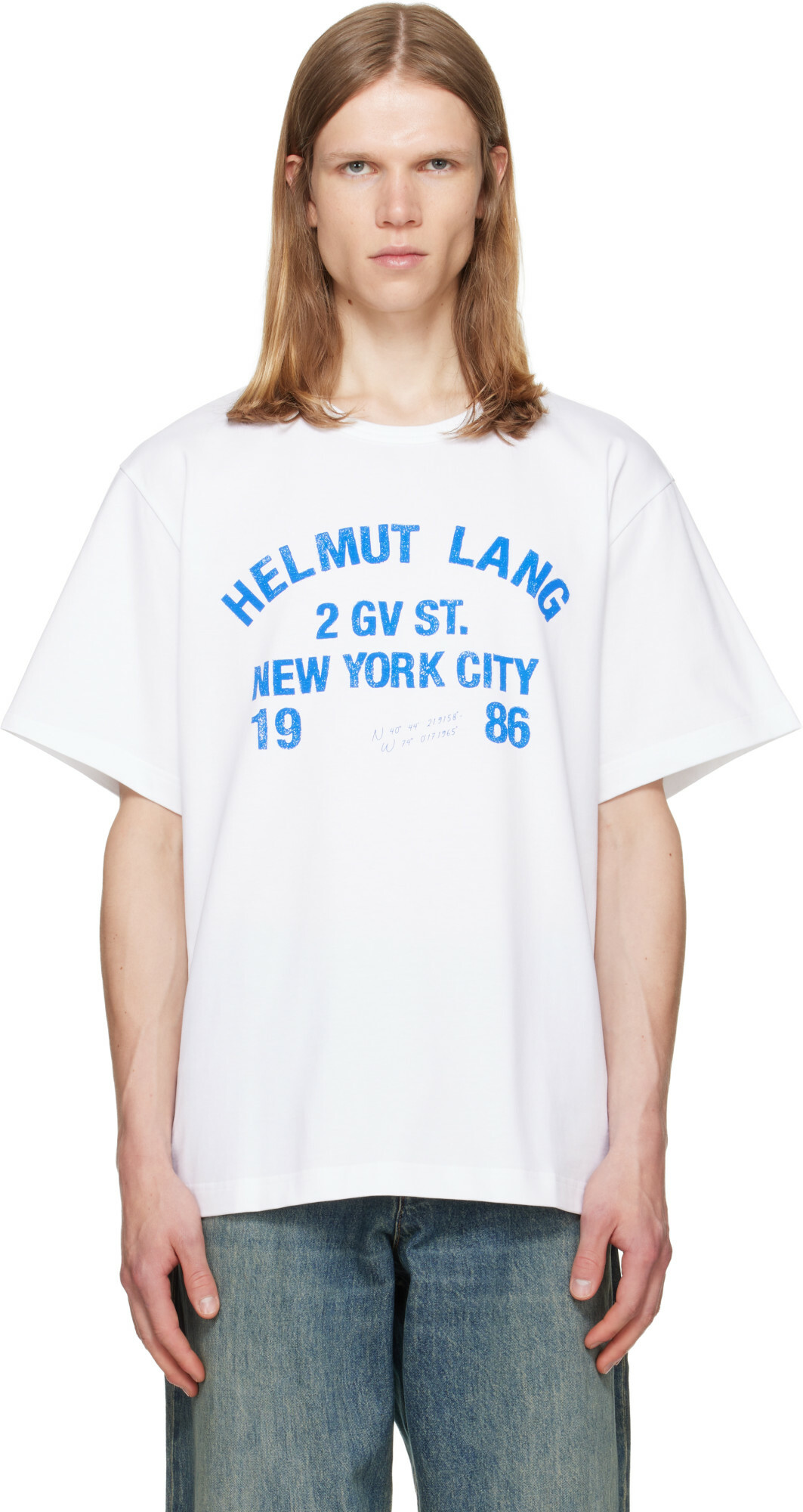 Helmut Lang White Varsity T-shirt