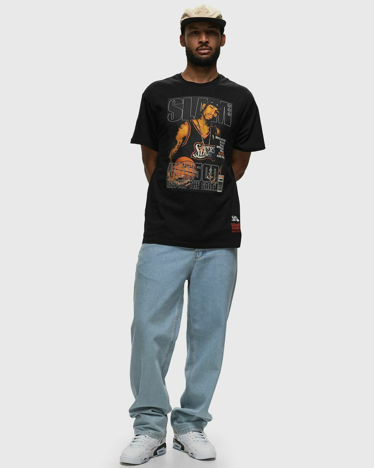 Mitchell & Ness Nba Slam Cover Tee Allen Iverson 76ers Black