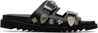 Toga Virilis Black Buckle Sandals