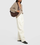 Lemaire Croissant Small canvas shoulder bag