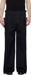 Fax Copy Express Black Vertical Pocket Cargo Pants
