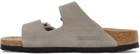Birkenstock Grey Suede Arizona Sandals