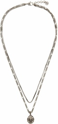 Alexander McQueen Silver Spider Skull Necklace