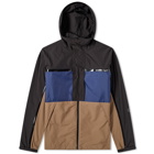 Moncler Men's Genius - 7 Fragment Packable Colour Block Parka Jacket in Black/Navy/Khaki