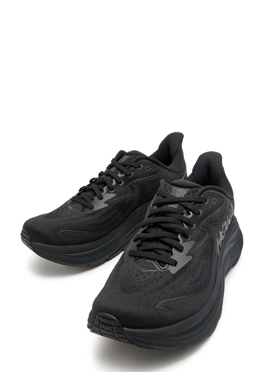 Hoka Clifton 10 Mesh-knit Sneakers Black