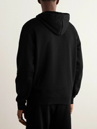 Jacquemus - Logo-Appliquéd Cotton-Jersey Hoodie - Black