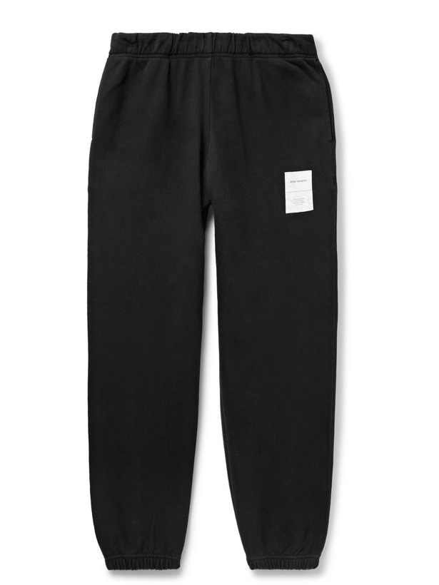 Photo: Norse Projects - Vagn Tapered Organic Cotton-Jersey Sweatpants - Black