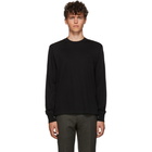 Ermenegildo Zegna Black Logo Long Sleeve T-Shirt