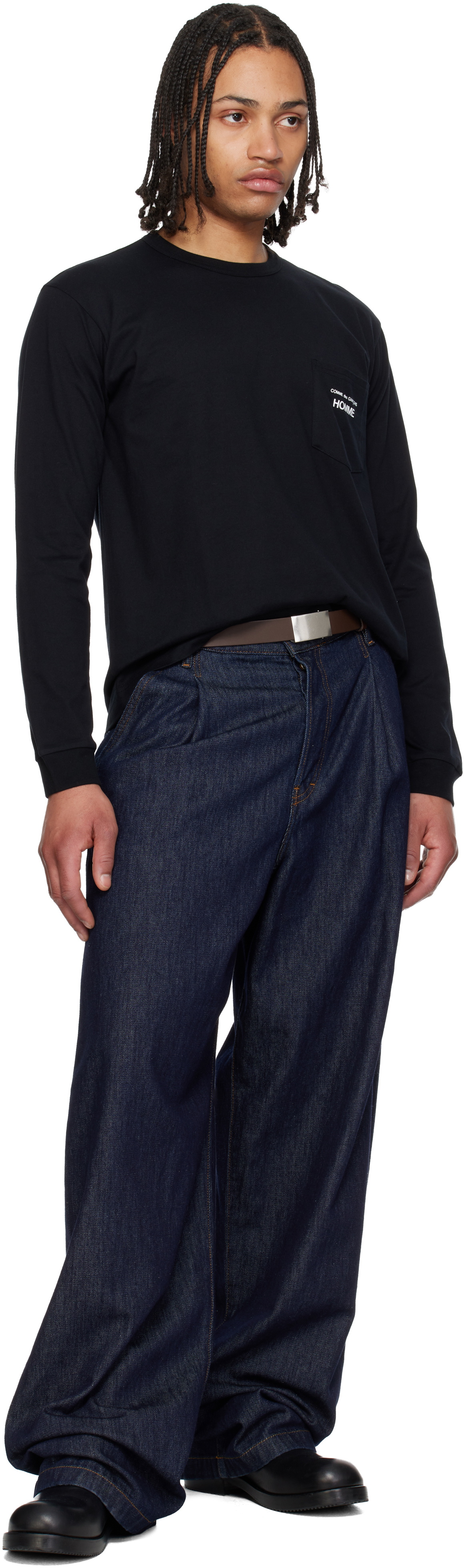 Comme des Garçons Homme Brown Steer Oil Smooth 30 MM Belt