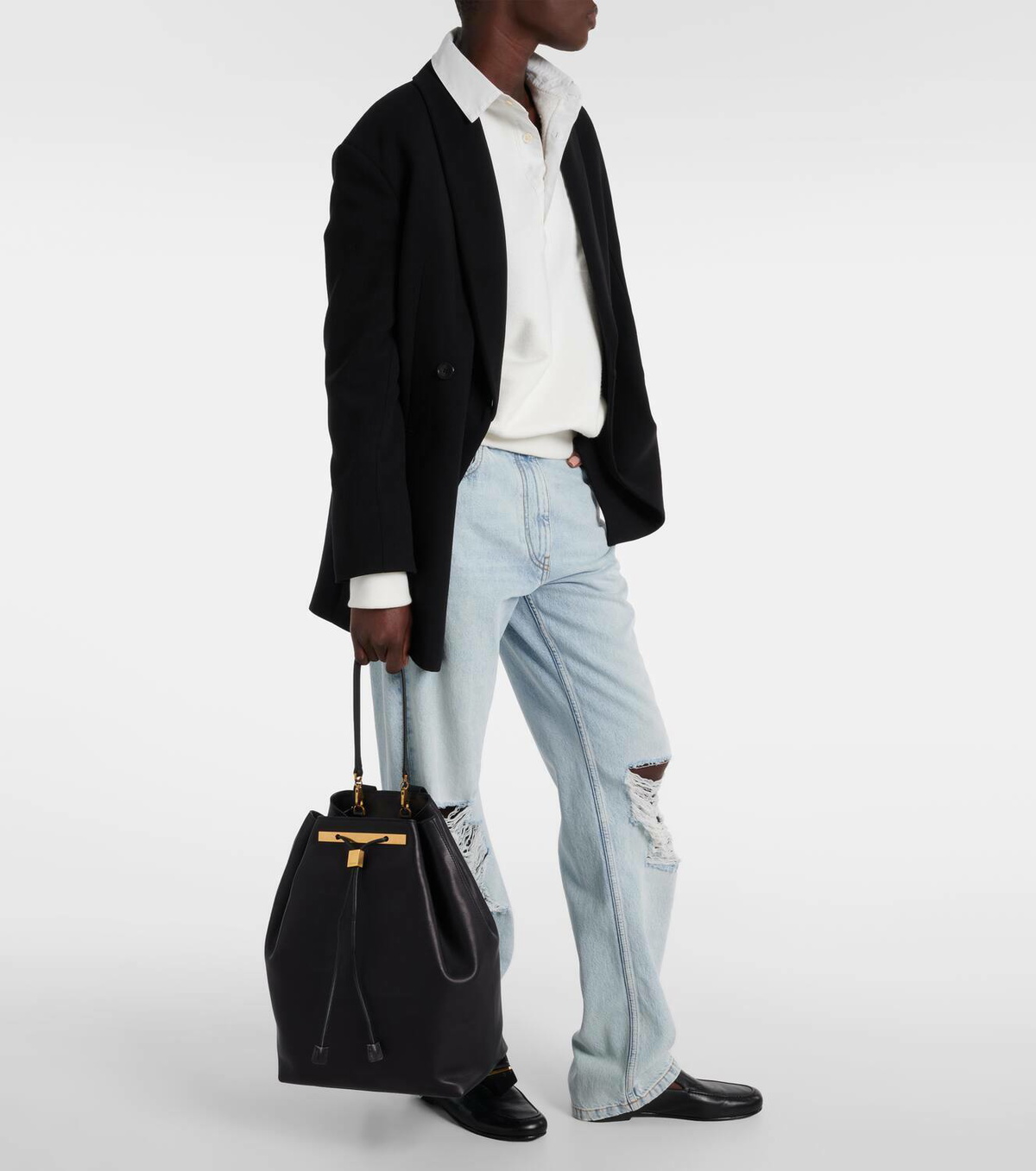 トートバッグ [The Row] Spring Backpack 11 in Leather Spring Backpack 11 Brown in Leather – The Row