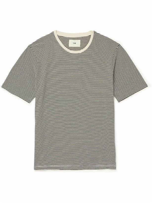 Photo: Folk - Striped Cotton-Jersey T-Shirt - Gray