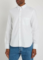 Officine Générale Cotton Oxford Shirt White