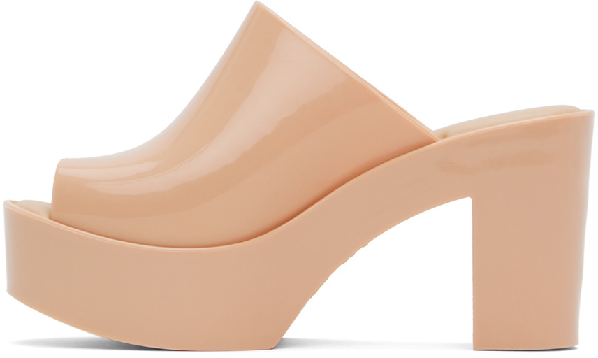 Melissa Beige Mule Heeled Sandals