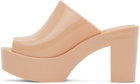 Melissa Beige Mule Heeled Sandals