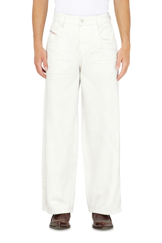 Photo: Diesel Relaxed Jeans High Waist 1982 D-Hakou, White, Button fly