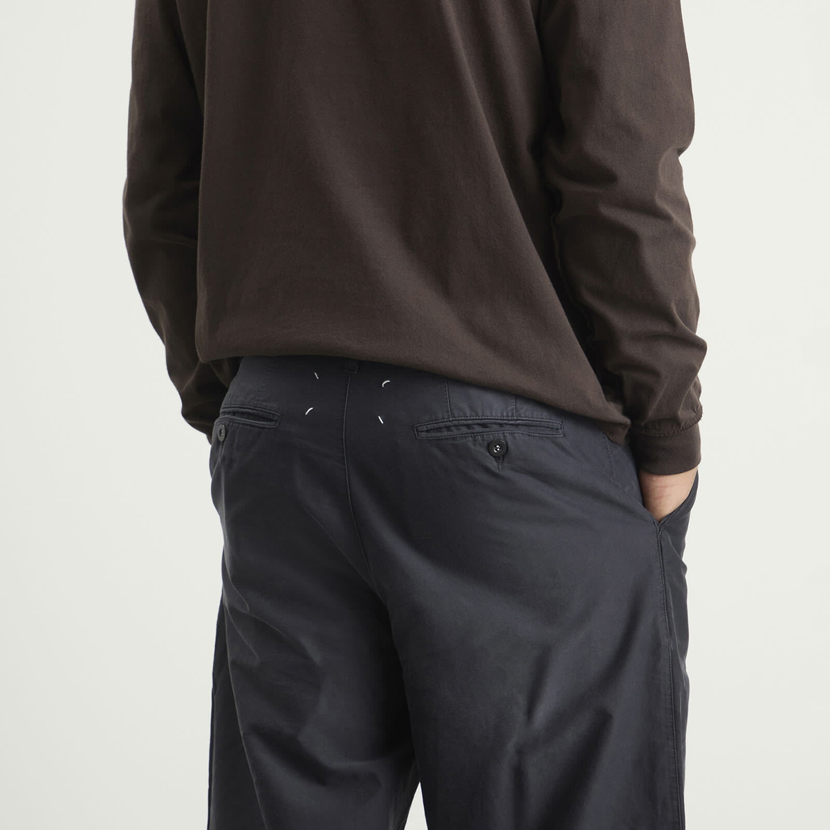 Maison Margiela Men's Cotton Workwear Pant in Black