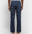 Derek Rose - Nelson Printed Cotton Pyjama Trousers - Men - Navy
