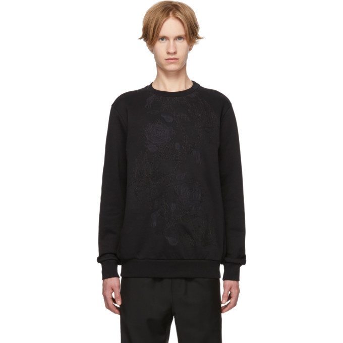 Photo: Paul Smith Black Floral Embroidered Sweatshirt