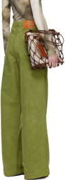 Serapis SSENSE Exclusive Green Paneled Jeans