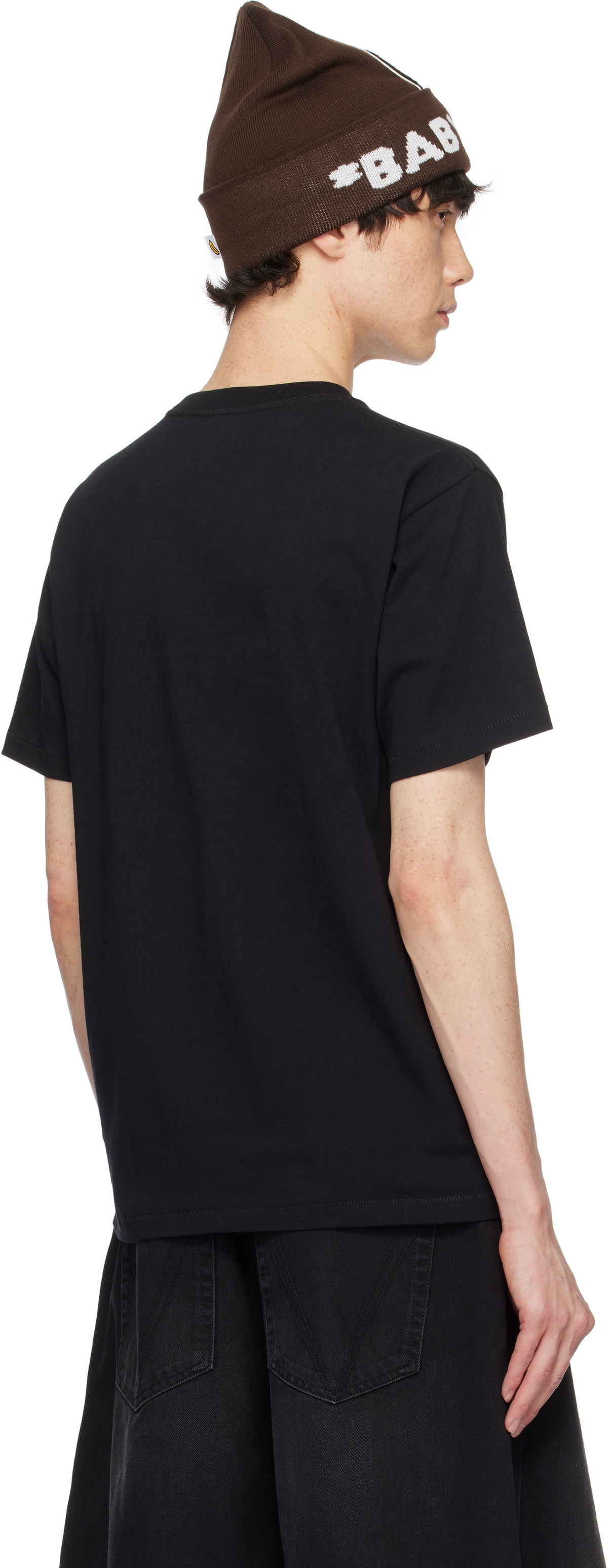 【人気】A BATHING APE I LOVE BAPE 黒 Tシャツ A Bathing Ape cotton t-shirt I Love Bape men's black color with a