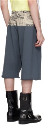 Vivienne Westwood Gray Paneled Shorts