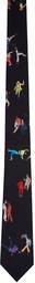 Paul Smith Navy Silk Dancers Tie