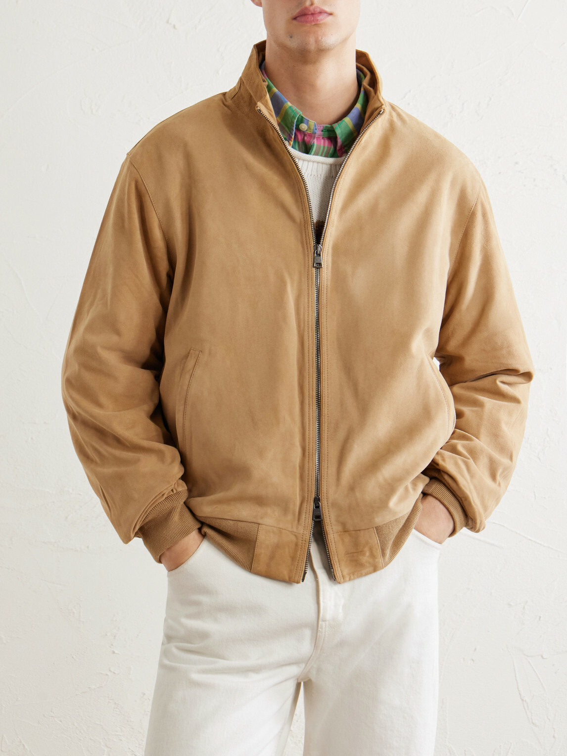 Polo Ralph Lauren - Suede Bomber Jacket - Neutrals